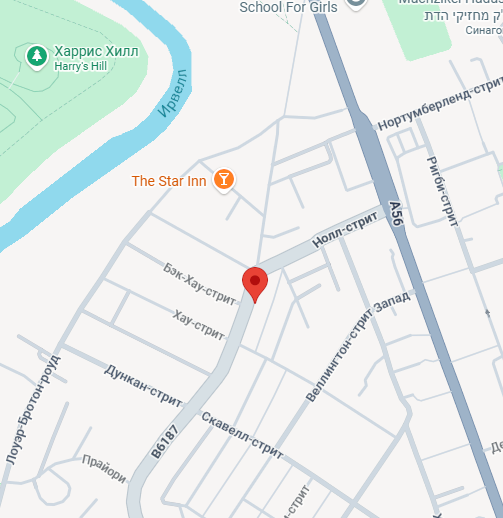 Map showing Oldbay Guest House at 364 Great Clowes Street, Salford